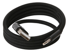 USB-A til USB-C magnetisk kabel 1 meter sort